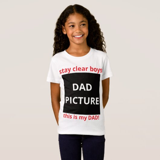 男の澄ん子を残す私のパパ Tシャツ (正面フル)