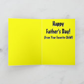 男の父の日のカード カード (内部)