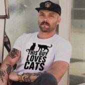 男の猫Tシャツは猫Tシャツが大好き Tシャツ