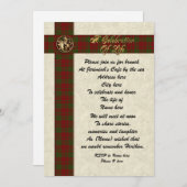 男の生涯お祝い 招待状 (正面/裏面)