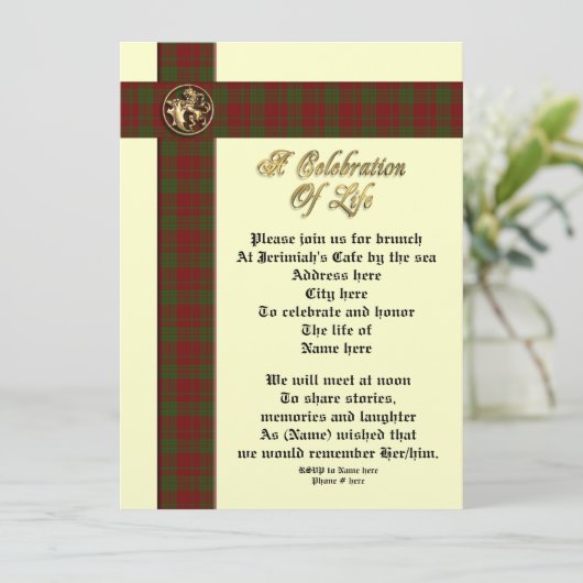 男の生涯お祝い 招待状 (スタンド正面)