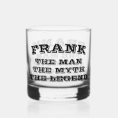 男の神話の伝説のウイスキーパーソナライズされたグラス ウイスキーグラス (正面)