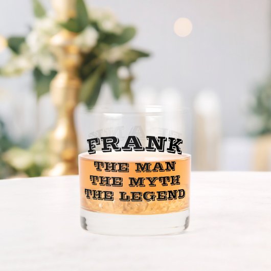 男の神話の伝説のウイスキーパーソナライズされたグラス ウイスキーグラス (インサイチュ (ウェディング))