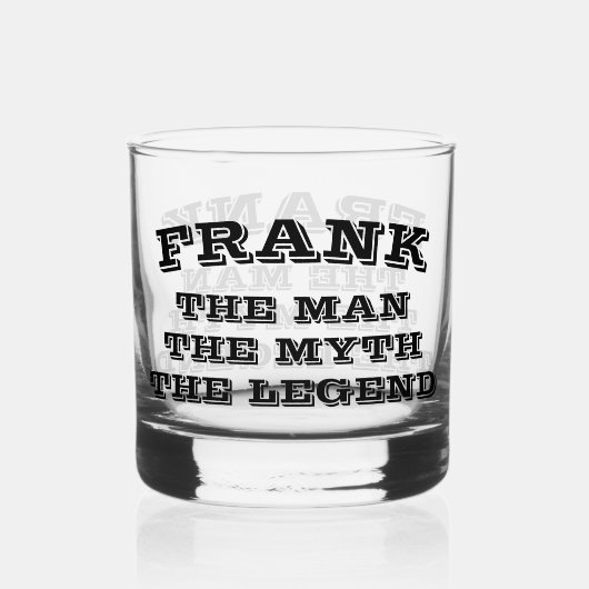 男の神話の伝説のウイスキーパーソナライズされたグラス ウイスキーグラス (裏面)