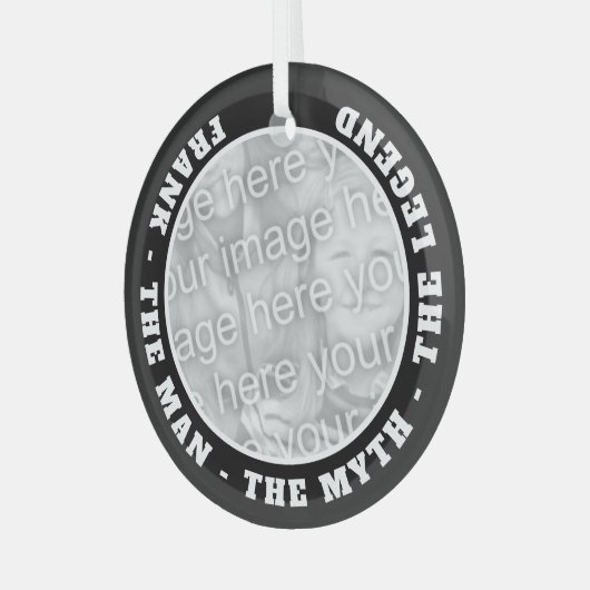 男の神話の伝説のガラスのおもしろいクリスマスの装飾 ガラスオーナメント (正面左)