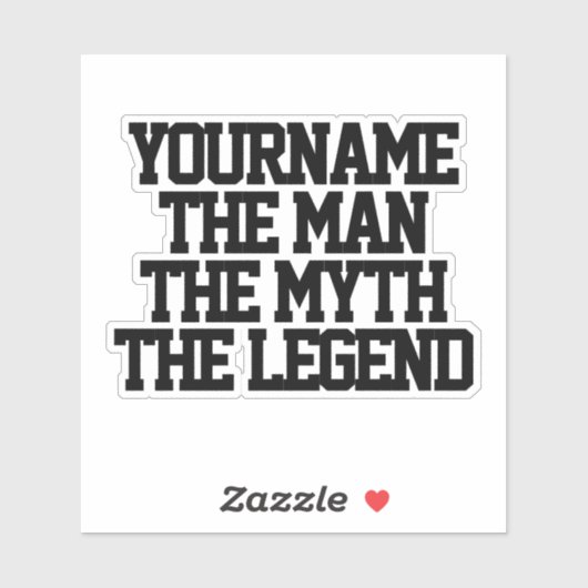 男の神話の伝説のパーソナライズされたキスカットのビニール シール (シート)