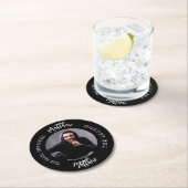 男の神話の伝説の写真の白黒パーティー ラウンドペーパーコースター (インサイチュ)