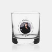 男の神話の伝説の写真の誕生日パーティー ウイスキーグラス (正面)