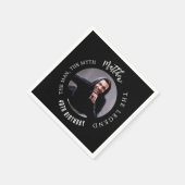 男の神話の伝説の写真の誕生日パーティー スタンダードカクテルナプキン (角)