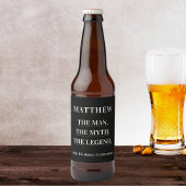 男の神話の伝説の写真の誕生日パーティー ビールラベル