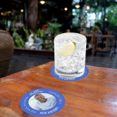 男の神話の伝説の写真の青王室のい誕生日パーティー ラウンドペーパーコースター