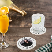 男の神話の伝説の写真白い黒の誕生日パーティー コースター