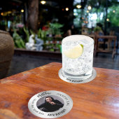 男の神話の伝説の写真銀誕生日パーティー ラウンドペーパーコースター