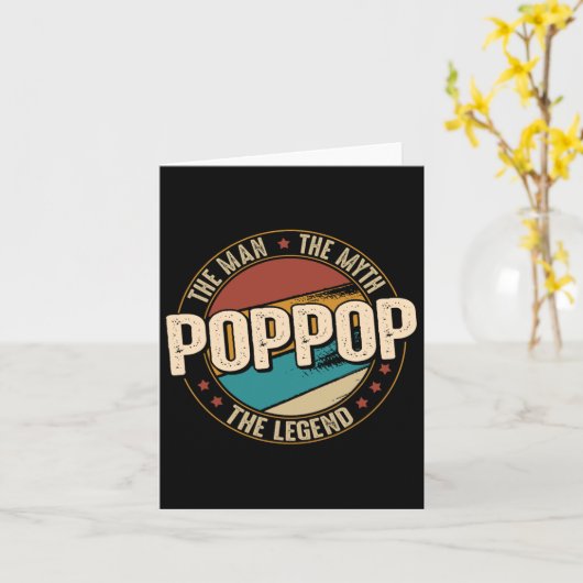 男の神話の伝説の父おもしろいの日ポポップス カード (黄色い花)