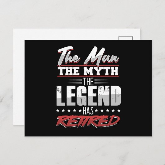 男の神話の伝説の退職した引退おじいちゃんギフト ポストカード (正面/裏面)