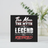 男の神話の伝説の退職した引退おじいちゃんギフト 招待状 (スタンド正面)