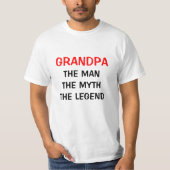 男の神話の伝説のTシャツおじいちゃん Tシャツ (正面)