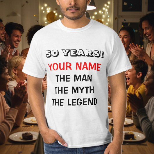 男の神話の伝説のtシャツ50誕生日の男性 tシャツ