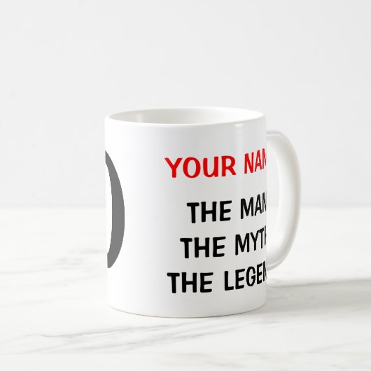 男の神話の伝説は60誕生日の男のためにマグカップ コーヒーマグカップ (正面右)
