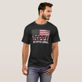 男の神話の伝説アメリカ国旗Dをポピー父の Tシャツ (正面フル)
