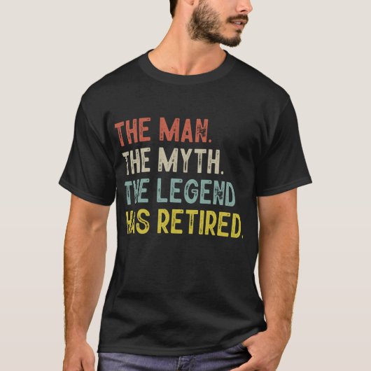 男の神話の伝説退職した Tシャツ (正面)