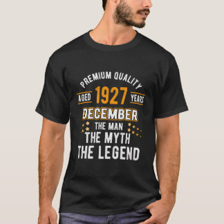 男の神話の伝説1927年12月96th誕生日Tee 96 Tシャツ