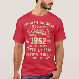 男の神話の伝説1952 70年の誕生日70年 Tシャツ