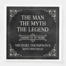 男の神話の伝説50誕生日ブラック