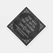 男の神話の伝説75誕生日ブラック スタンダードランチョンナプキン (角)