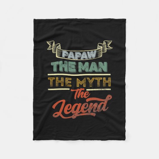 男の神話をパポーにヴィンテージ フリースブランケット (正面)