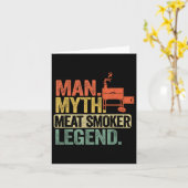男の神話ミートスモーカーレジェンドパパグリルファーバーベキュー カード (黄色い花)