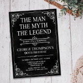 男の神話レジェンドブラックサプライズ90誕生日 招待状