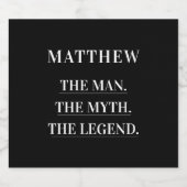 男の神話伝説の写真誕生日パーティー ビールラベル (シングルラベル)