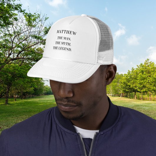 男の神話伝説ネームプレートおもしろ キャップ