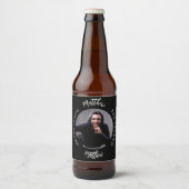 男の神話 伝説 フォト 名前 白黒 ビールラベル (正面)