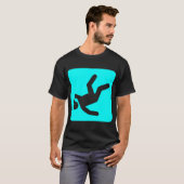 男の秋 – シアン Tシャツ (正面フル)
