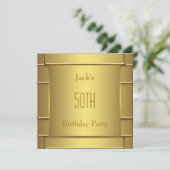 男の純金 男の50歳の誕生日パーティー 招待状 (スタンド正面)