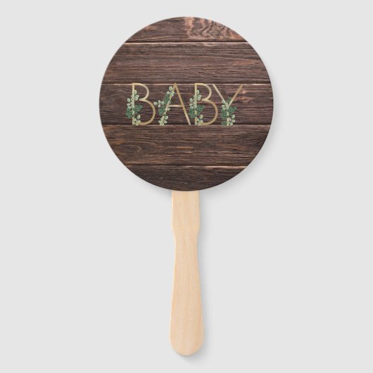 男の素朴子かわいいスローガン赤ちゃんシャワーカスタムだ ハンドファン (裏面)