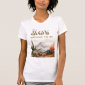 男の素朴子の山の熊の赤ちゃんシャワーのママ Tシャツ (正面)