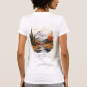 男の素朴子の山の熊の赤ちゃんシャワーのママ Tシャツ (裏面)