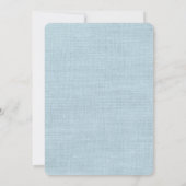 男の素朴子の膝の象の花の赤ちゃんシャワー 招待状 (裏面)