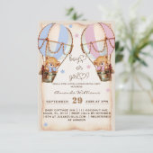 男の素朴子または女の子ピンクの青いクマの性別を明かす 招待状 (スタンド正面)