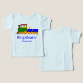 男の結婚子の名前の付いたリングや輪列車 (デザイン正面&裏面)