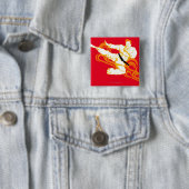 男の練習武術芸術、空中を演奏 缶バッジ (インサイチュ)