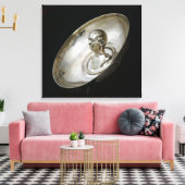 男の胸像を入れた皿 キャンバスプリント (インサイチュ (リビング))