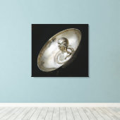 男の胸像を入れた皿 キャンバスプリント (インサイチュ (ウッドフロア))