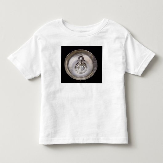 男の胸像を入れた皿 トドラーTシャツ (正面)