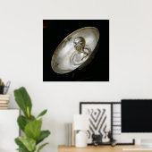 男の胸像を入れた皿 ポスター (ホームオフィス)