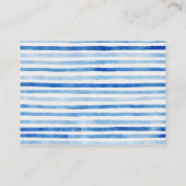 男の航海の子のセーラーが本を出すストライプ赤ちゃんシャワー エンクロージャーカード (裏面)