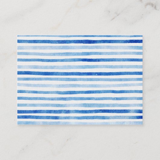 男の航海の子のセーラーが本を出すストライプ赤ちゃんシャワー エンクロージャーカード (裏面)